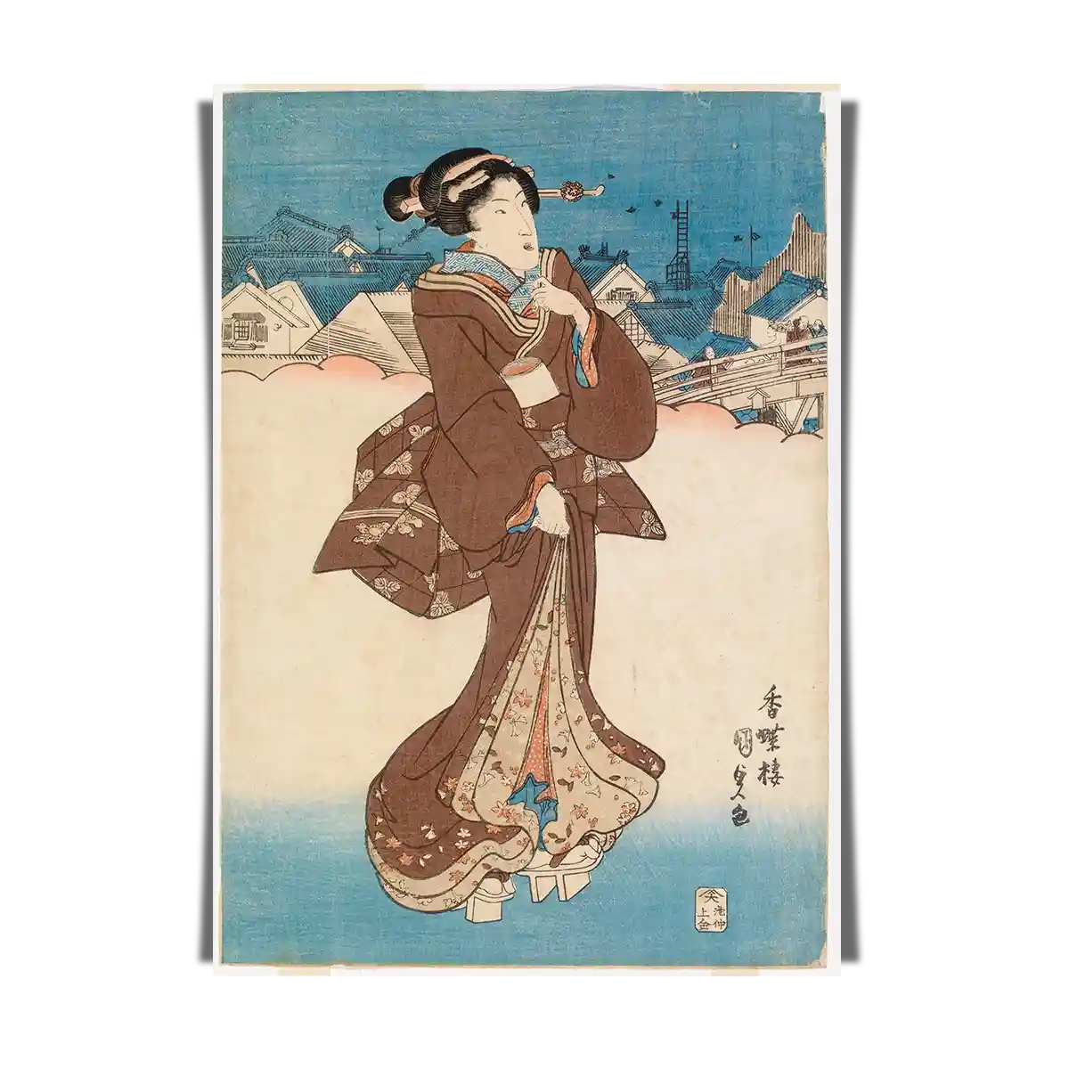 Edolaisnainen Bijin-ga by Utagawa Kunisada 1820-1850