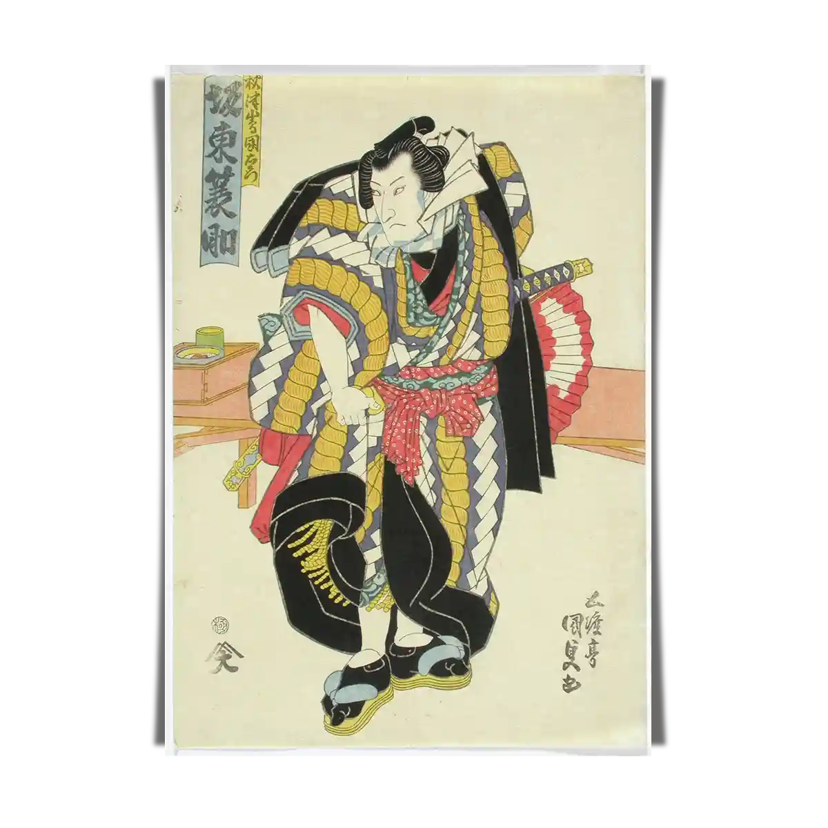 Bando Minosuke Painija Akitsushima Kuniemonin by Utagawa Kunisada 1829