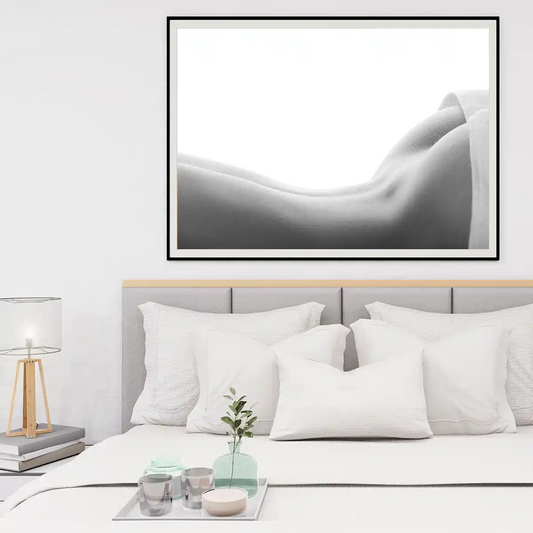 The Curves of a Woman's Body in Black and White