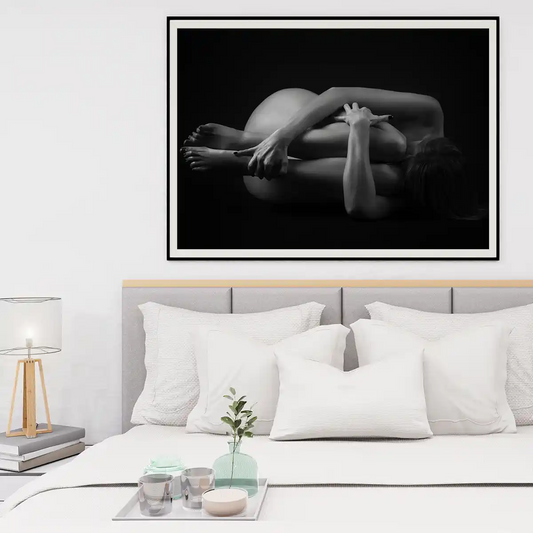 Emotions of a Woman's Body in Black and White