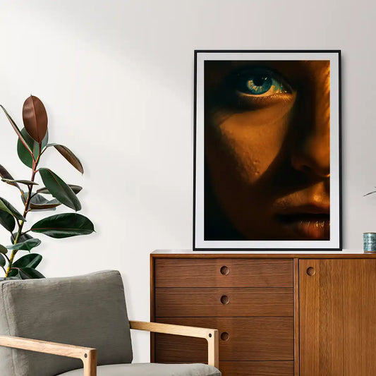 Sunlit Orange Portrait of a Girl - Right