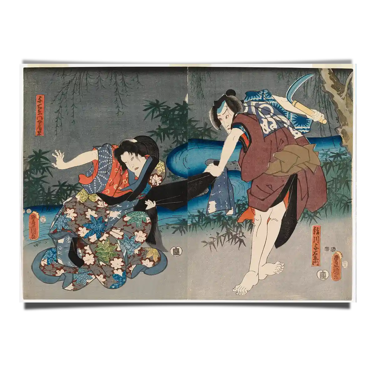 Mimasu No Date Zome by Utagawa Kunisada 1853