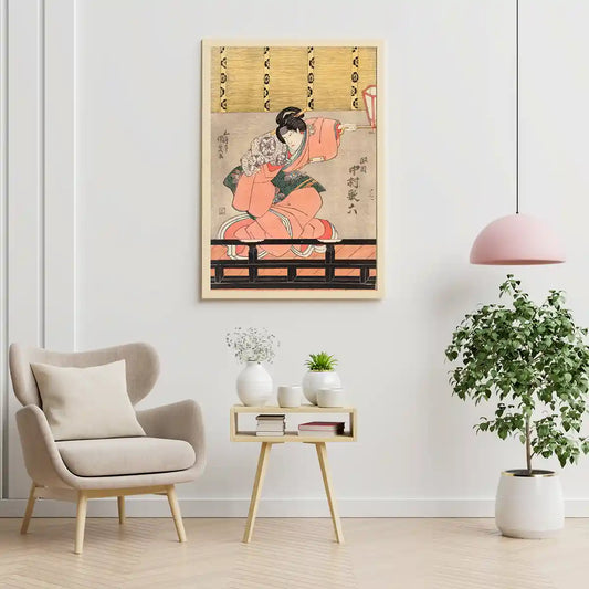 Nakamura Utaroku Lapsenhoitaja Masaokan Roolissa by Utagawa Kunisada 1830