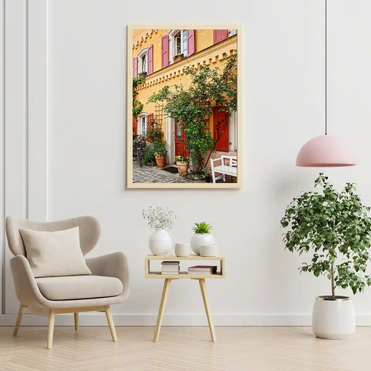 Colourful Traditional House Facade in Franconia Bavaria Germany