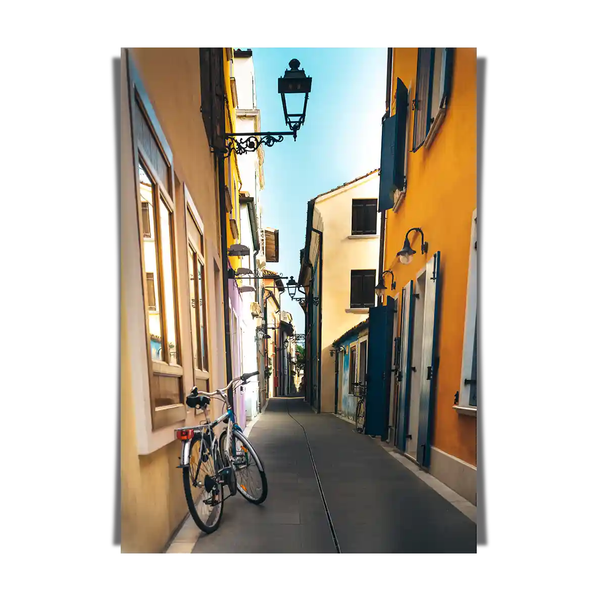 Colourful Streets in Traditional Town of Caorle Italy