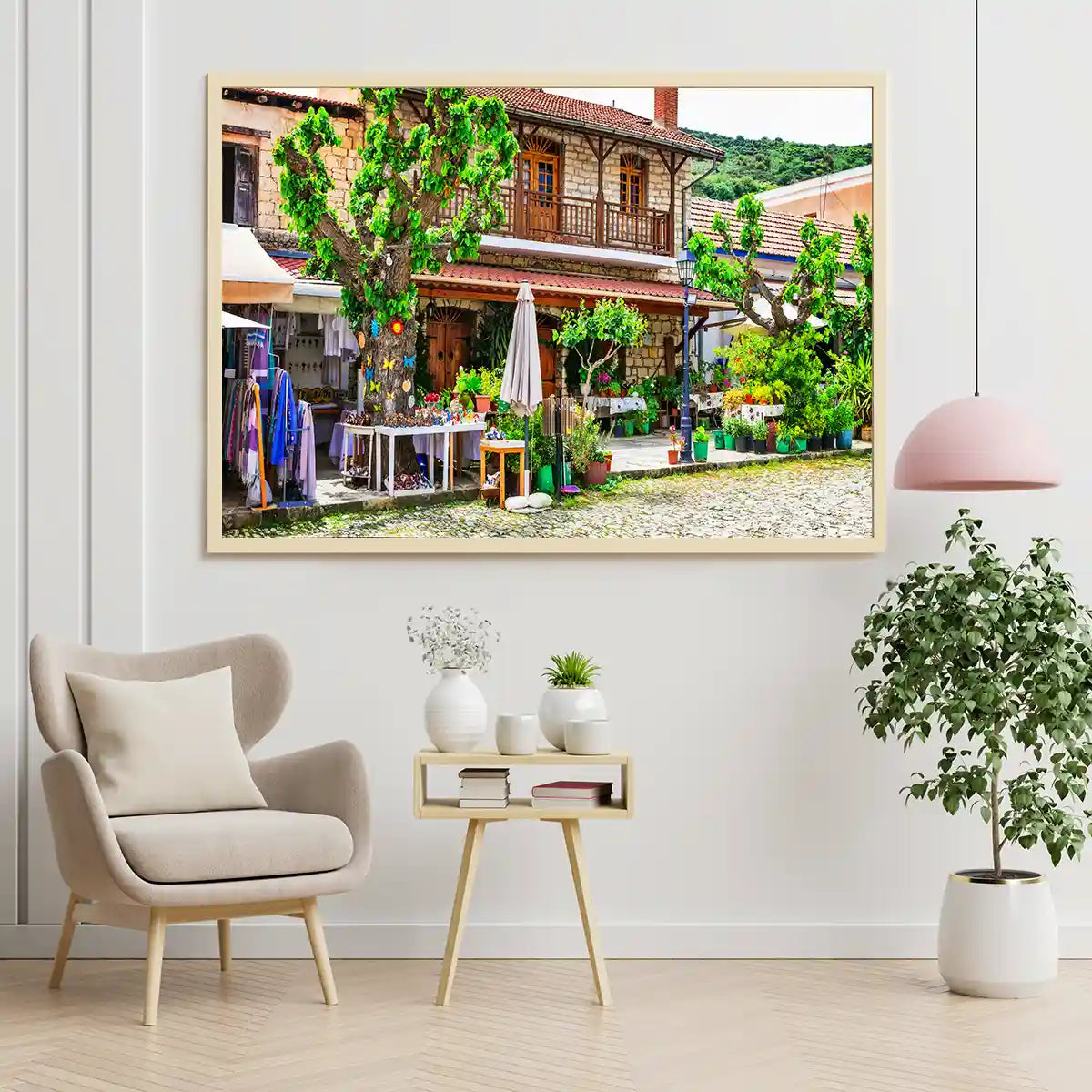 Traditional Shop Front Street Villages in Cyprus Island