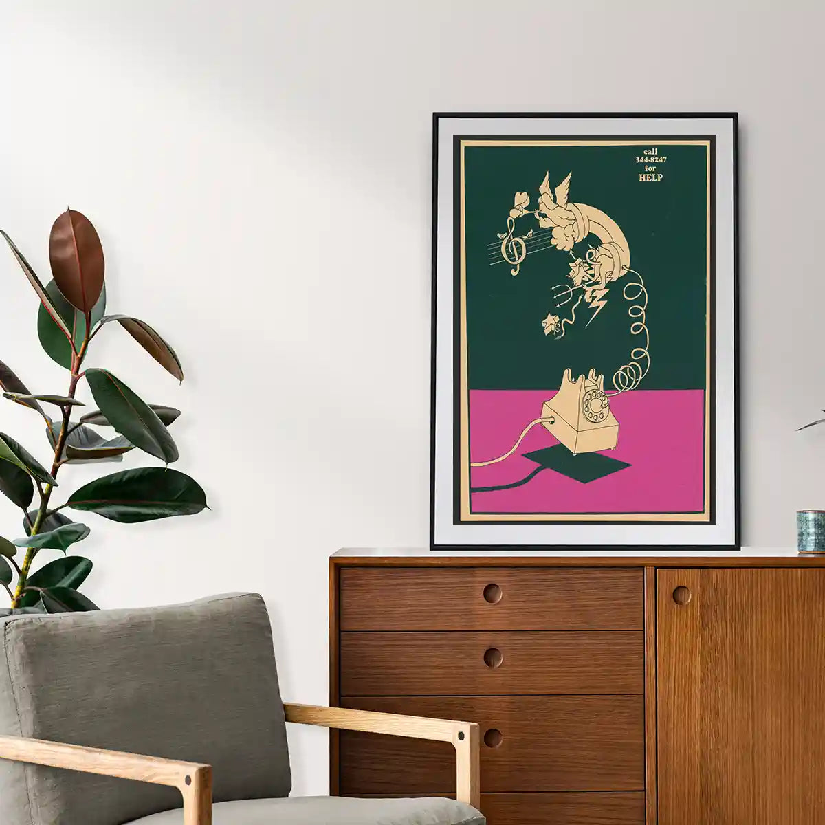 Call For Help Retro Poster by Lanny Sommese 1943