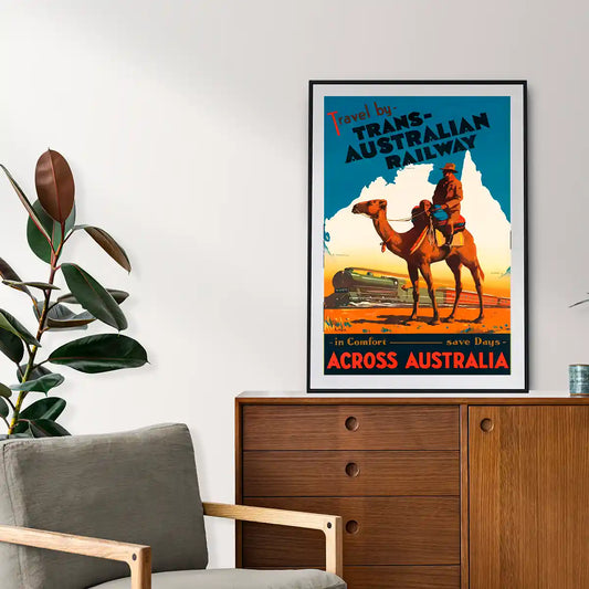 Trans Australian Railway Retro Poster 1920