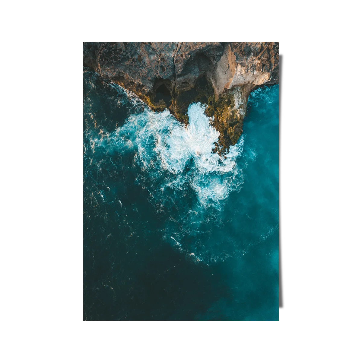Aerial Shot Of Beach Cliff