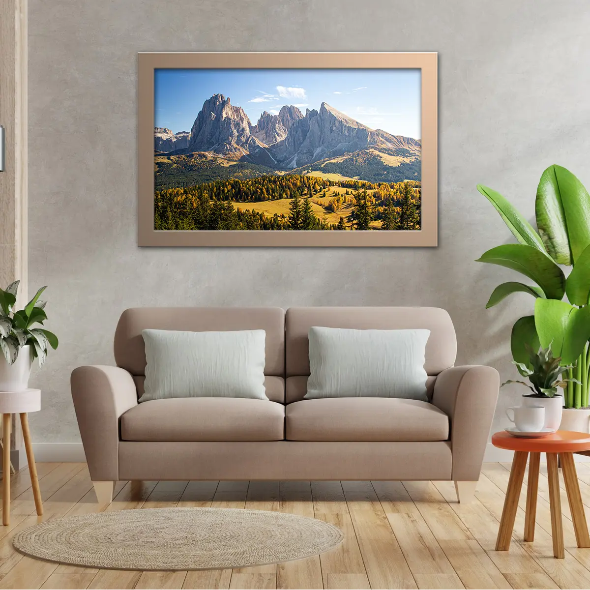 Aerial View Grassy Hills Covered In Trees