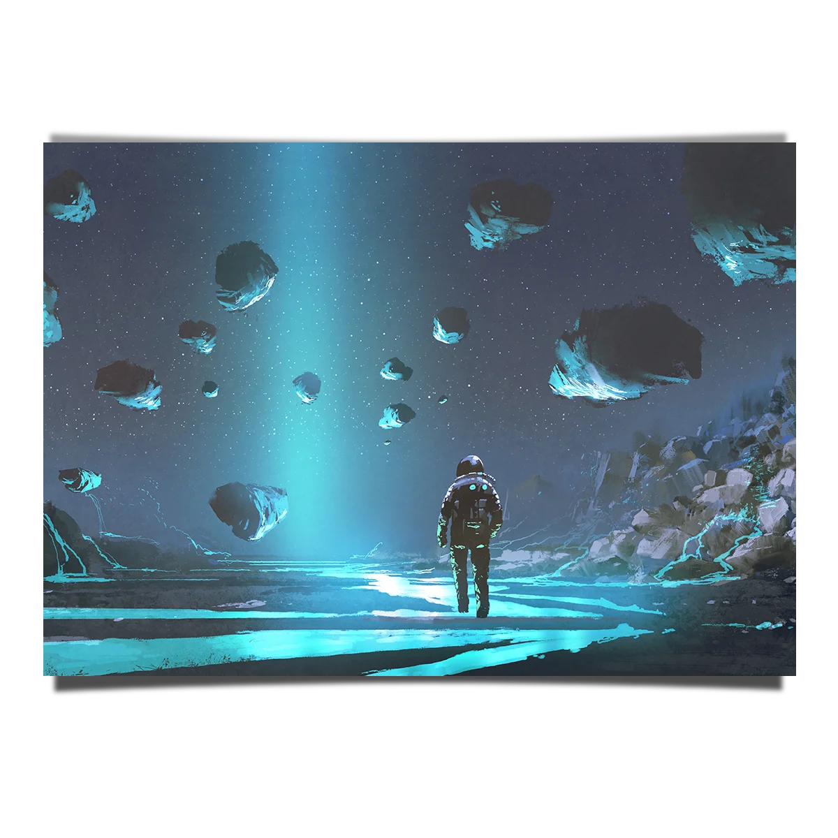 Astronaut On Turquoise Planet