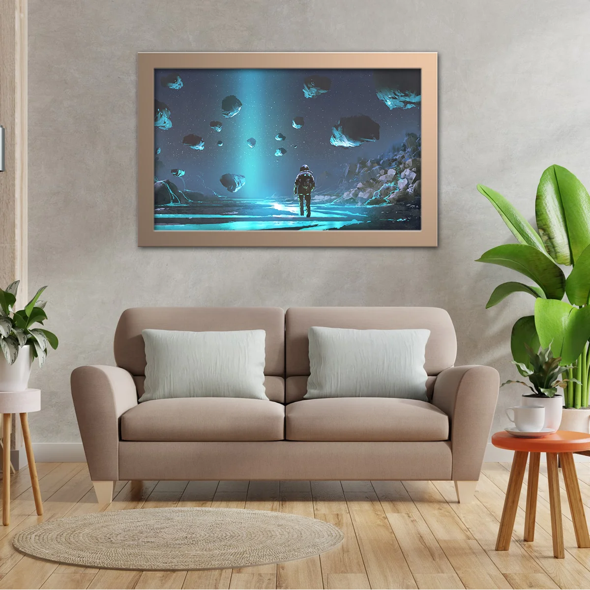 Astronaut On Turquoise Planet