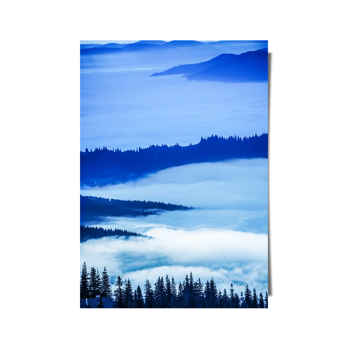 Beautiful Dark Blue Mountain