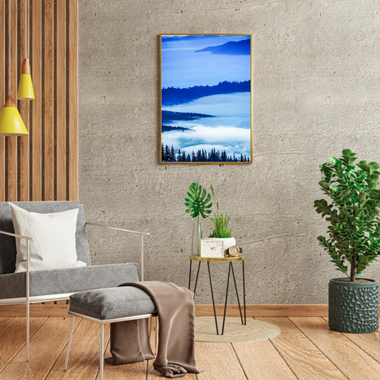 Beautiful Dark Blue Mountain