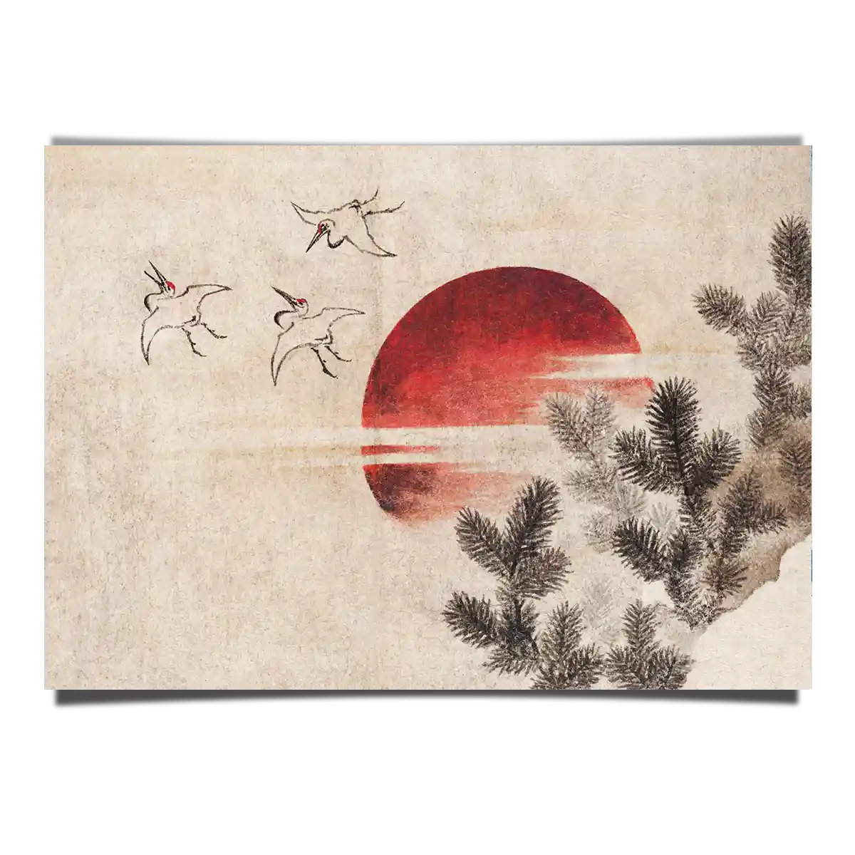 Birds and Sunset From Album of Sketches by Katsushika Hokusai 1814