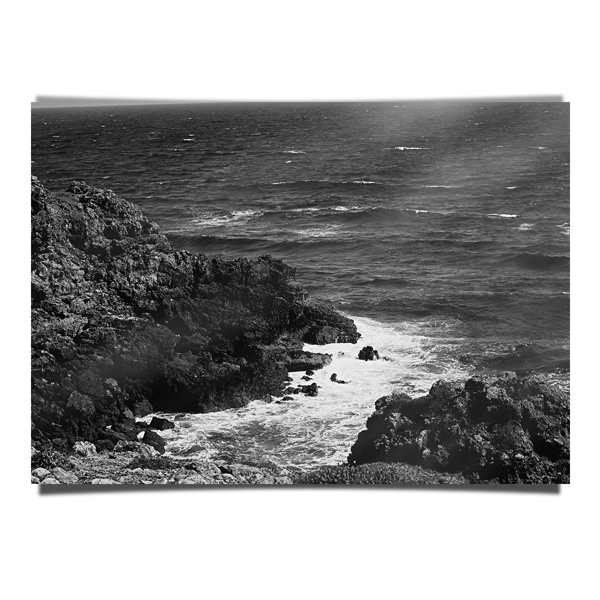 Black And White Ocean Coast