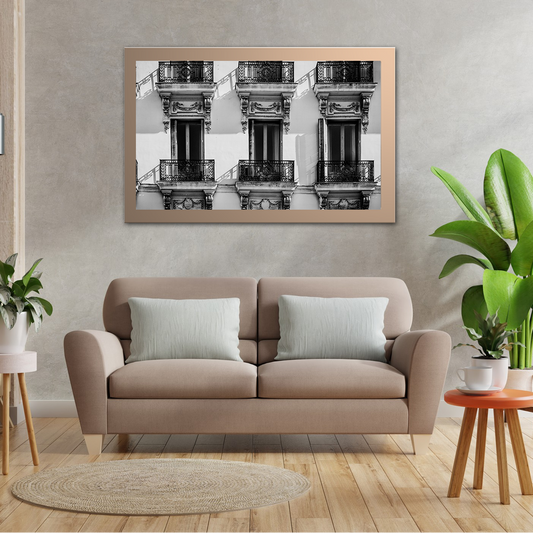 Black And White Vintage Balcony