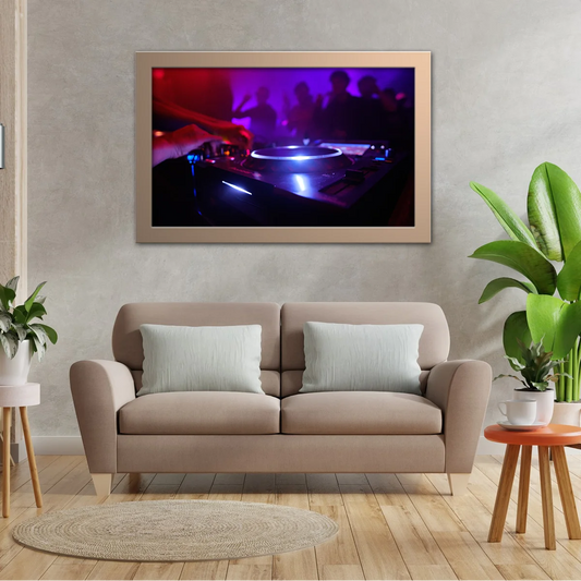 Close Up Shot Of Dj Mixer