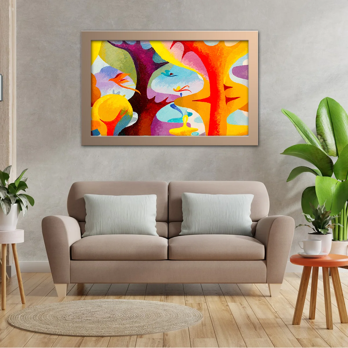 Abstract Colourful Trees