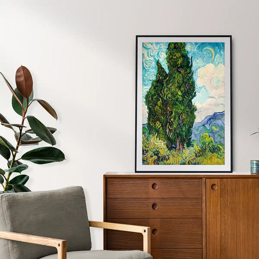 Cypresses by Vincent Van Gogh 1889