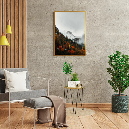 Daytime View Of Mountain Covered In Snow