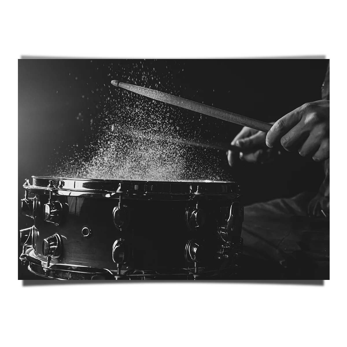 Drumsticks Hitting Snare