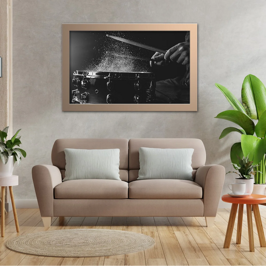 Drumsticks Hitting Snare