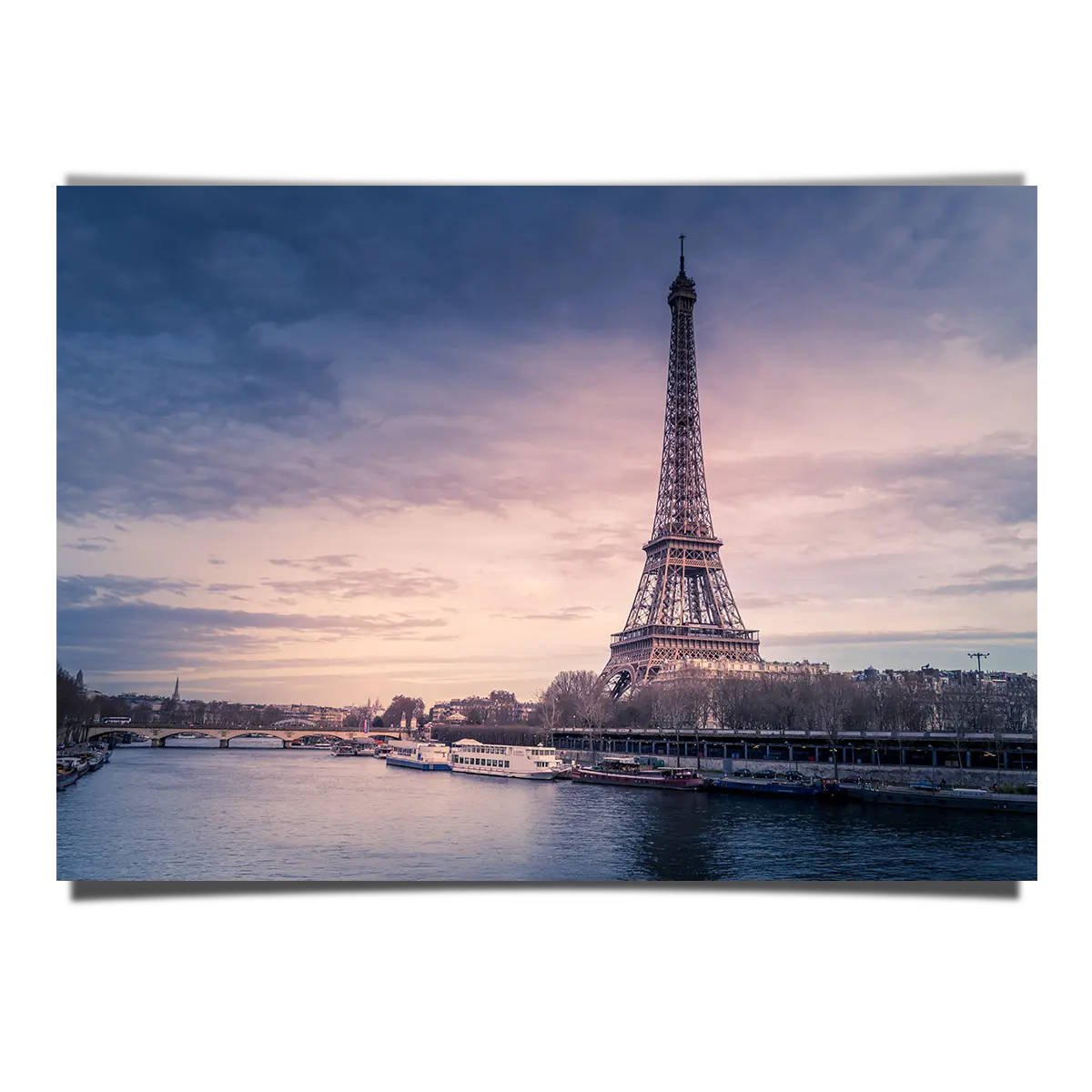 Eiffel Tower Overlooking at the River in Paris France