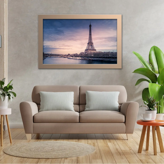 Eiffel Tower Overlooking at the River in Paris France