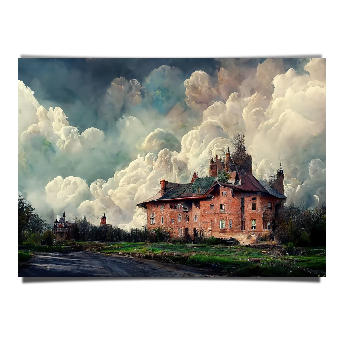 Fairy Tale House With Voluminous Clouds