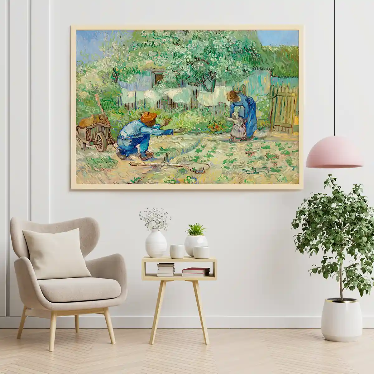 First Steps After Millet by Vincent Van Gogh 1890