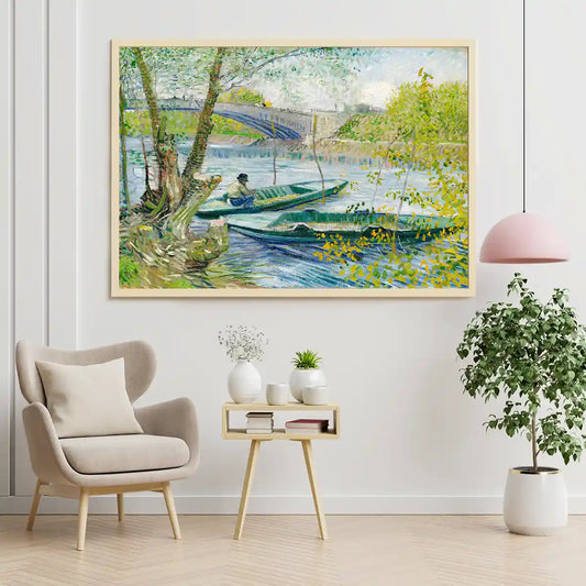 Fishing In Spring The Pont de Clichy by Vincent Van Gogh 1887