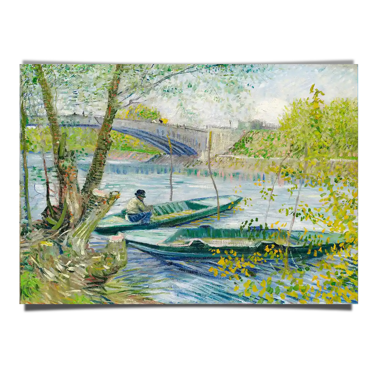 Fishing In Spring The Pont de Clichy by Vincent Van Gogh 1887