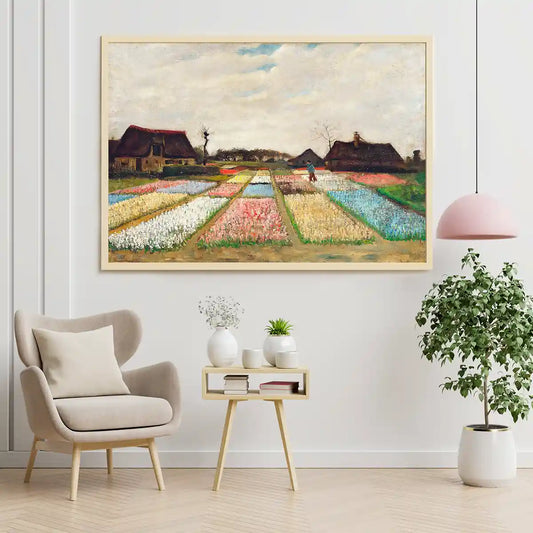 Flower Beds In Holland by Vincent Van Gogh 1883