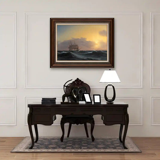 Frigate In A Storm With Rigged Undersails