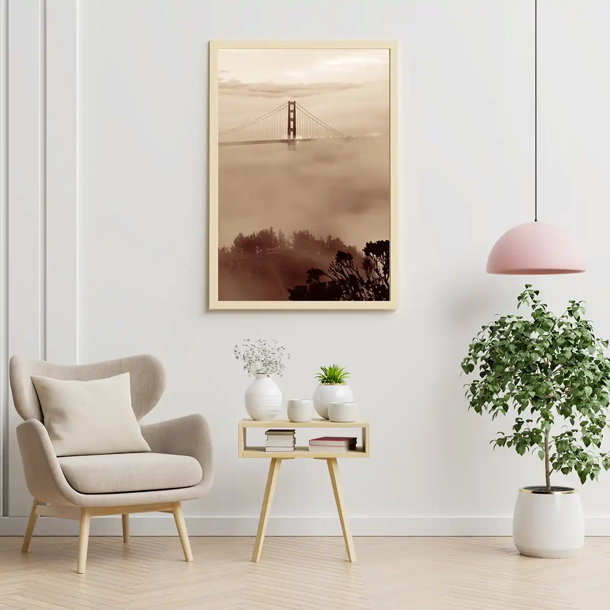 The Golden Gate Bridge San Francisco Covered by Fog