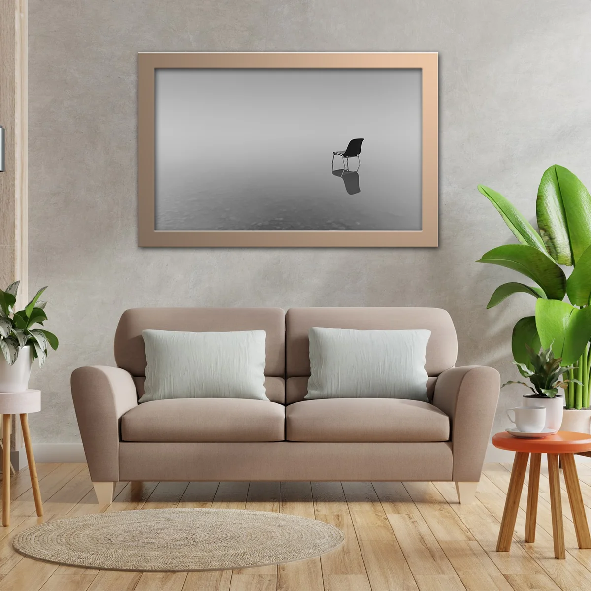 Grayscale Shot Minimalist Chair