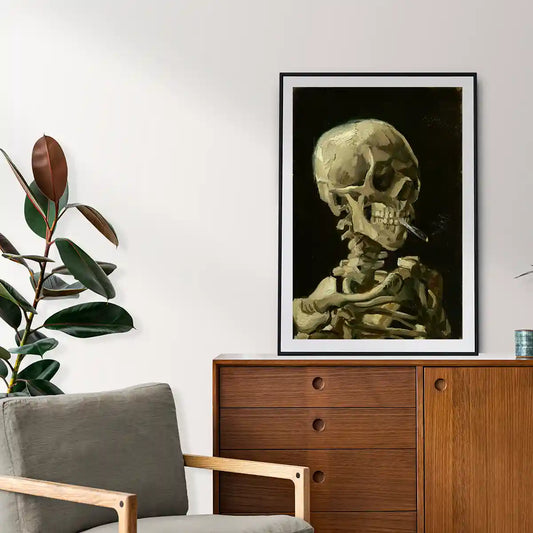 Skeleton With Burning Cigarette by Vincent Van Gogh