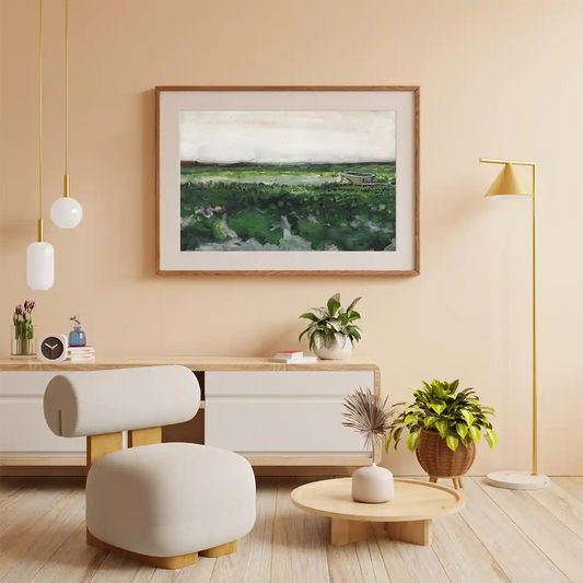 Landscape With Wheelbarrow by Vincent Van Gogh 1883