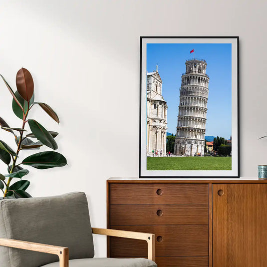 The Leaning Tower of Pisa with the Cathedral