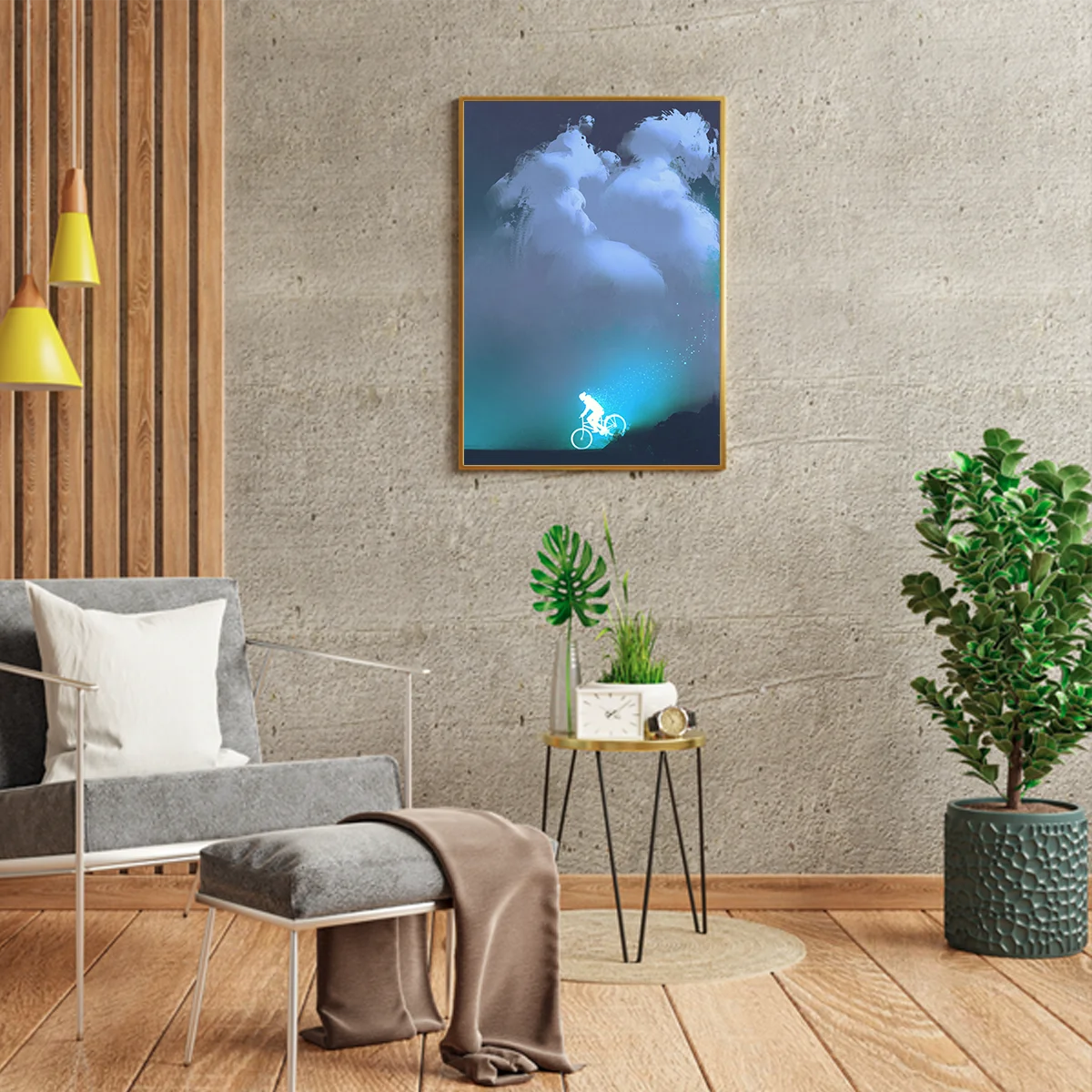 Man Riding A Bike At Midnight