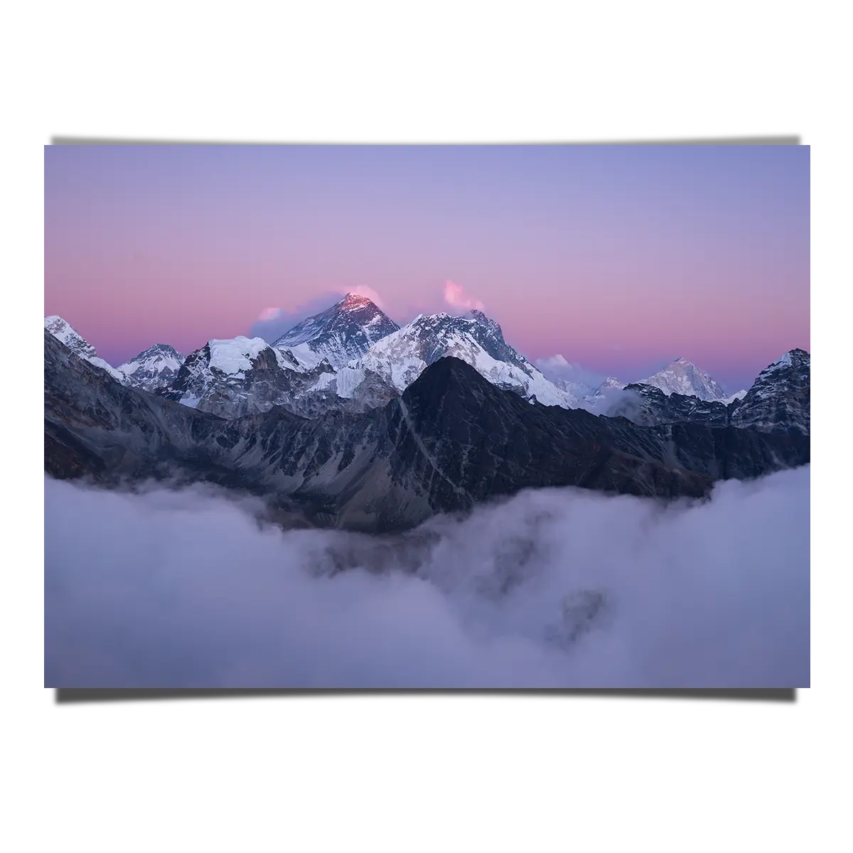 Mount Everest Covered In Clouds