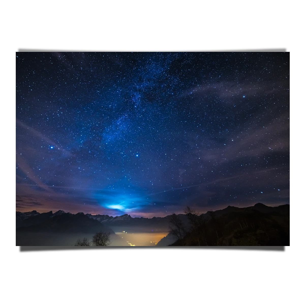 Night Alps Starry Sky