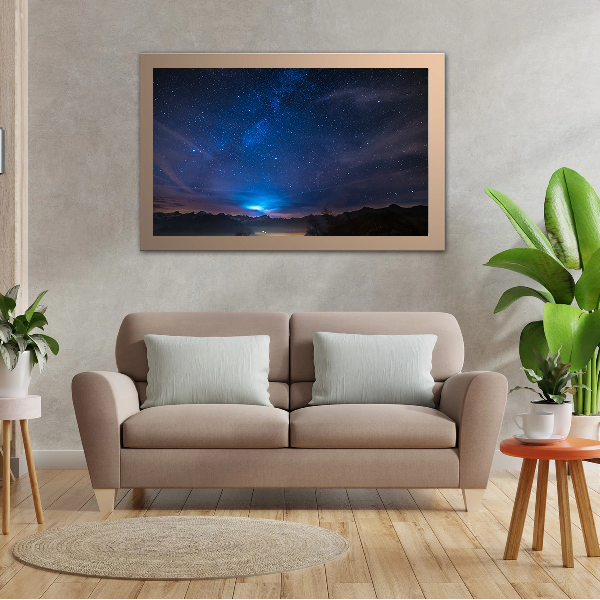 Night Alps Starry Sky