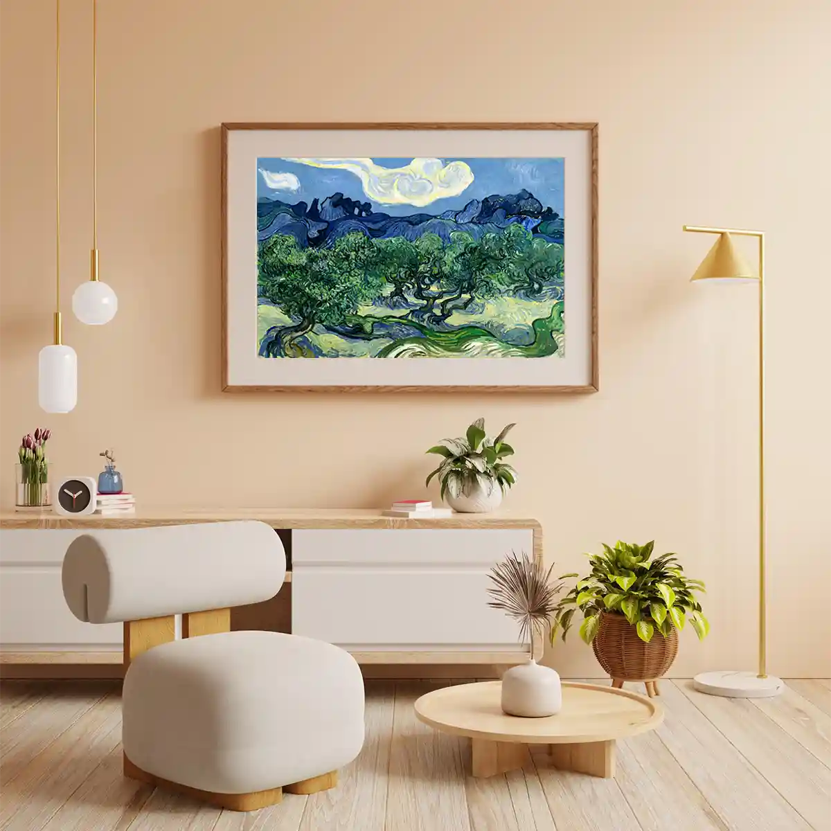 Olive Trees With The Alpilles In Background by Vincent Van Gogh 1889