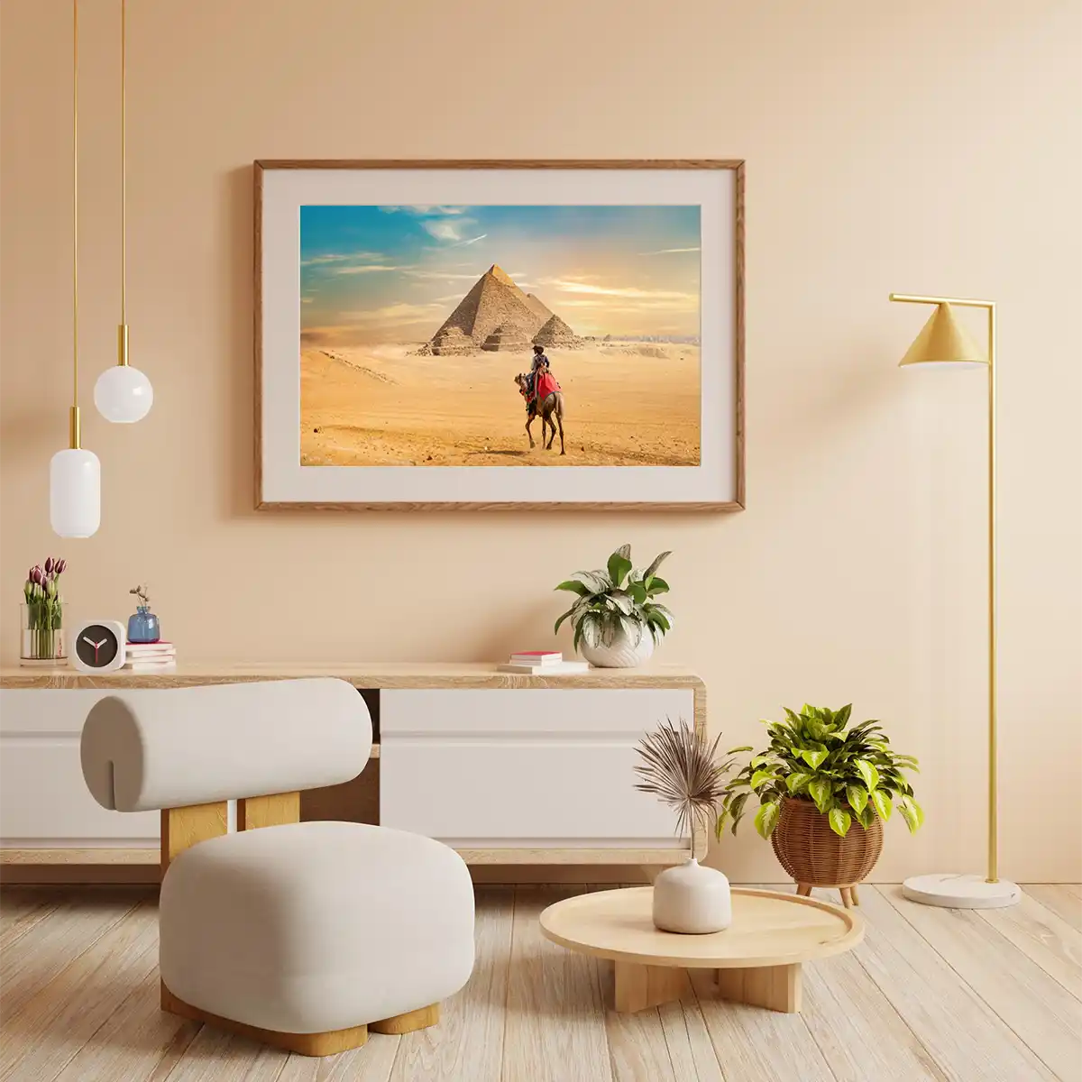 The Great Pyramid of Giza Egypt with Camel Foreground