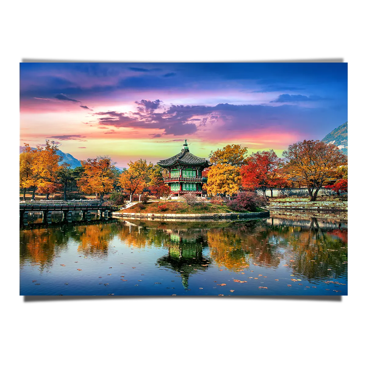 Reflection of Gyeongbokgung Palace in Autumn