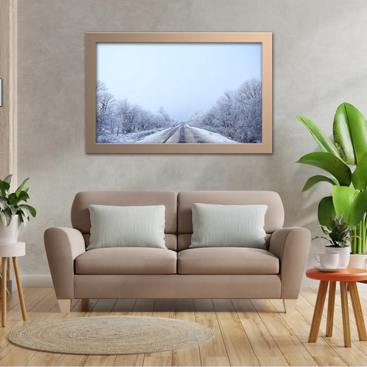 Road Covered in Snow