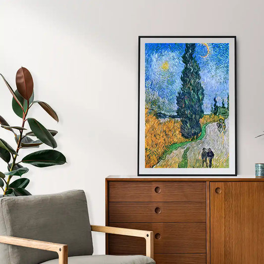 Road With Cypress by Vincent Van Gogh 1890