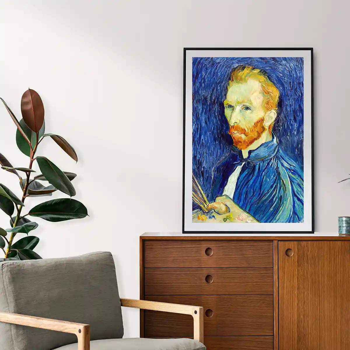 Self Portrait With Colour Palette by Vincent Van Gogh 1889